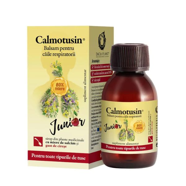Calmotusin Junior Sirop cu gust de Cirese, Dacia Plant | 100 ml