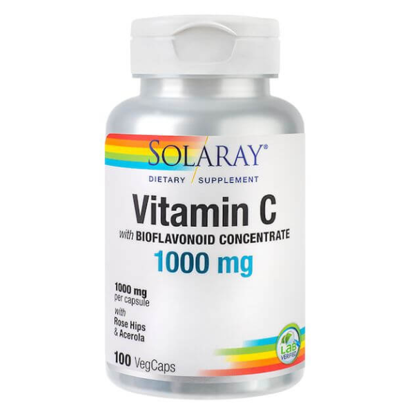 Solaray Vitamina C 1000 mg | 100 capsule vegetale