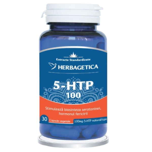 5 - HTP 100, Herbagetica | 30 capsule